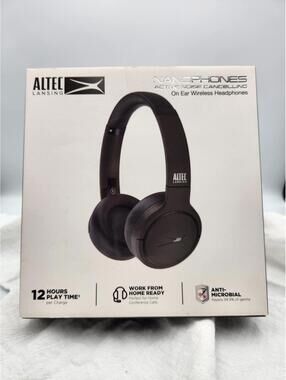 Altec Lansing Nanophones ANC On-Ear Wireless Bluetooth Headphones Charcoal Q3
